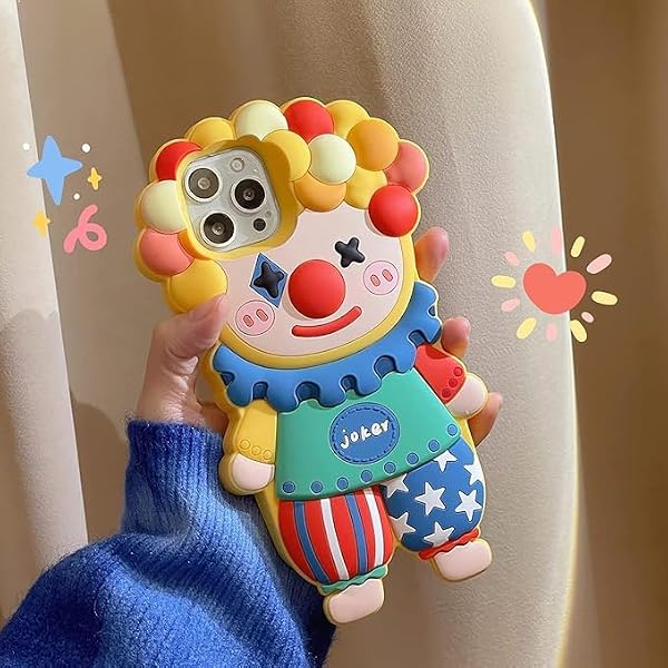 SGVAHY Case for iPhone 16 Plus Cute Kawaii 3D Cartoon Clown Soft Silicone Bumper Shockproof Cover Protective Case for Kids Girls by SGVAHY - Used condition - Image 2