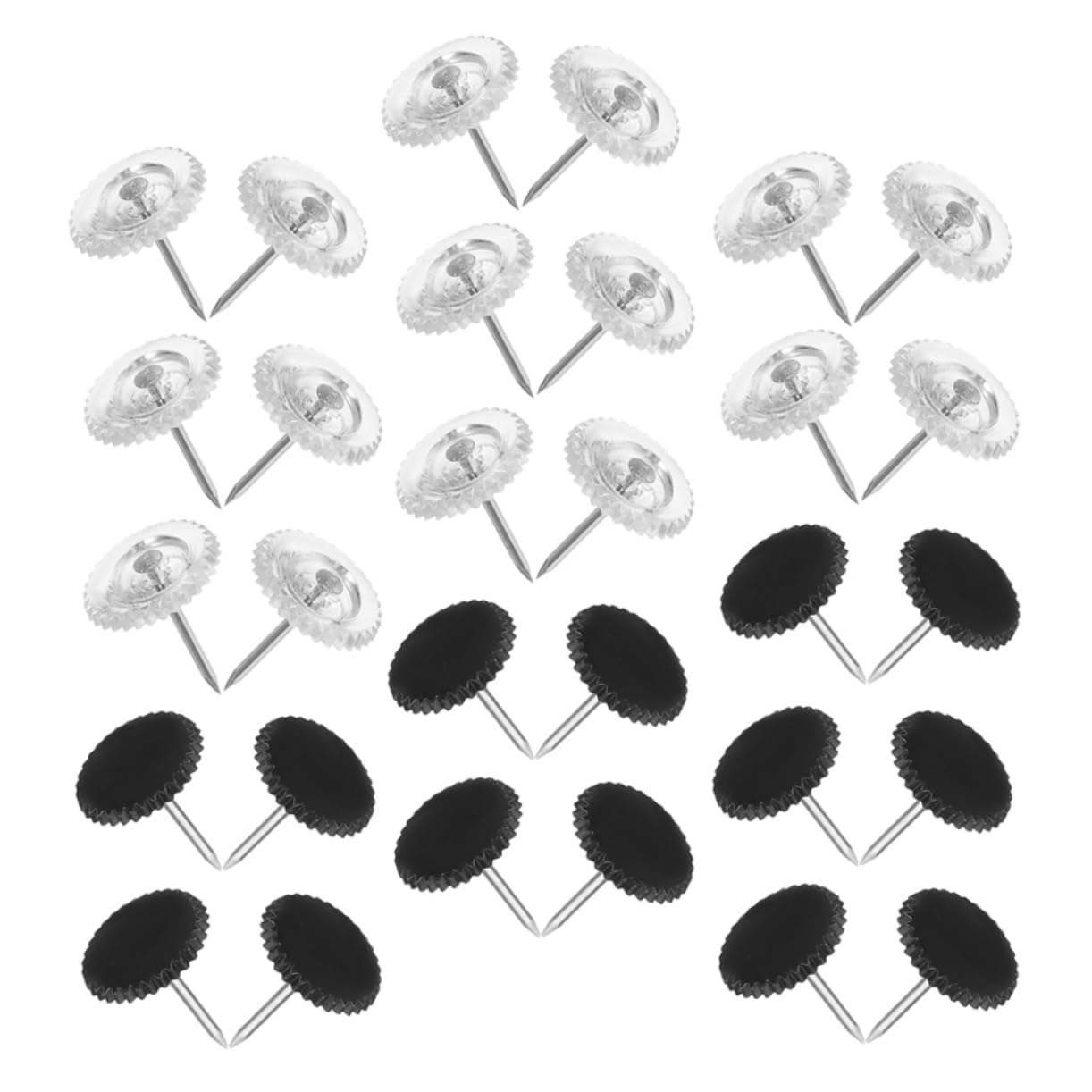 Uonlytech 5 Sätze Pushpins Für Pinnwand Transparente Reißnägel Schwarze Pinnwandstecker Für Büro Und DIY Projekte Praktisch Für Nachrichten Und Notizen Boxen À 200 Stück * 5