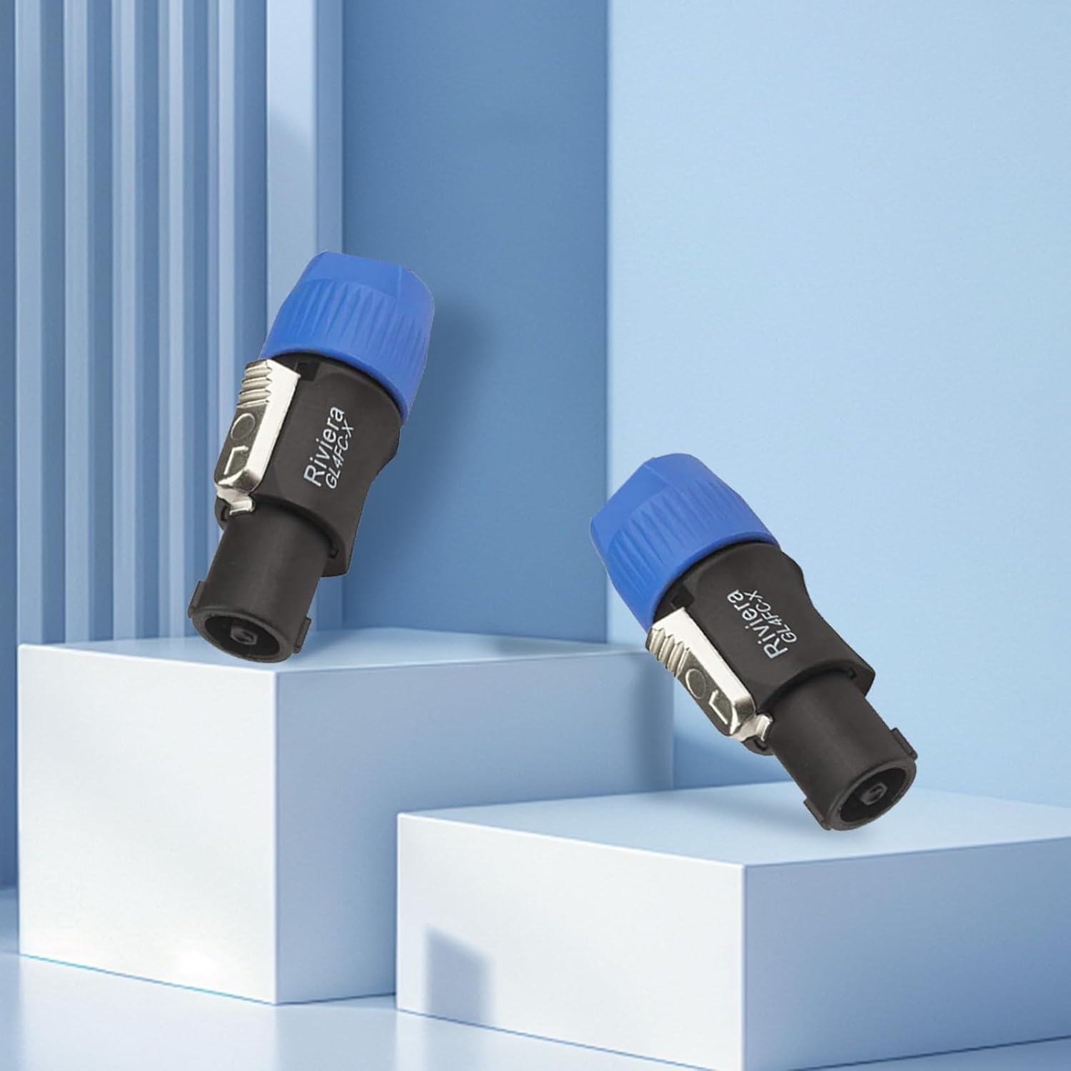 RIVIERA Speakon Plug Twist Lock 4Pole Compatible with Neutrik NL4FC NL4FX NL2FX NLT4X 10 Pack