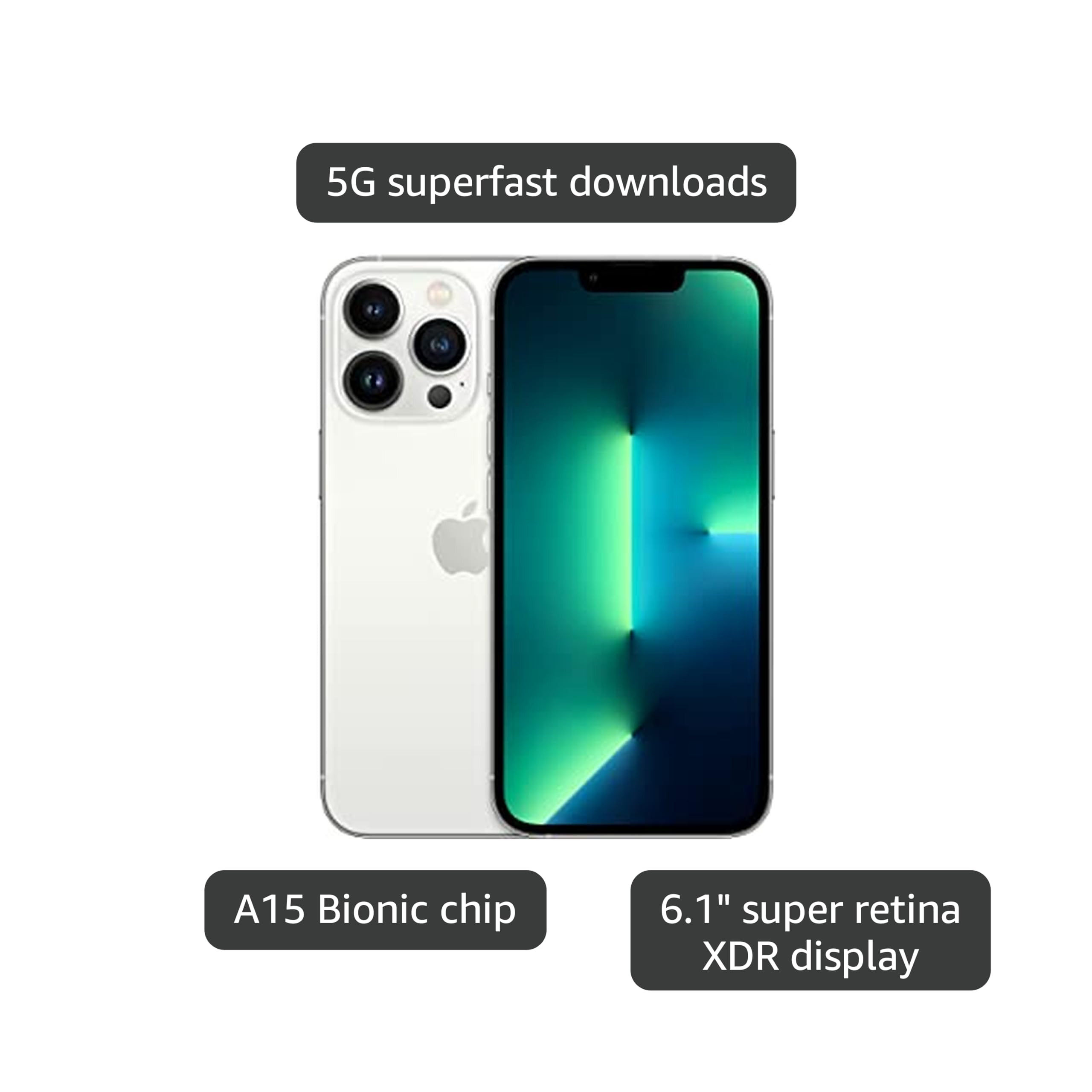 Amazon.com: Apple iPhone 13 Pro, 128GB, Silver - GSM Carriers Amazon.com: Apple iPhone 13 Pro, 128GB, Silver - GSM Carriers