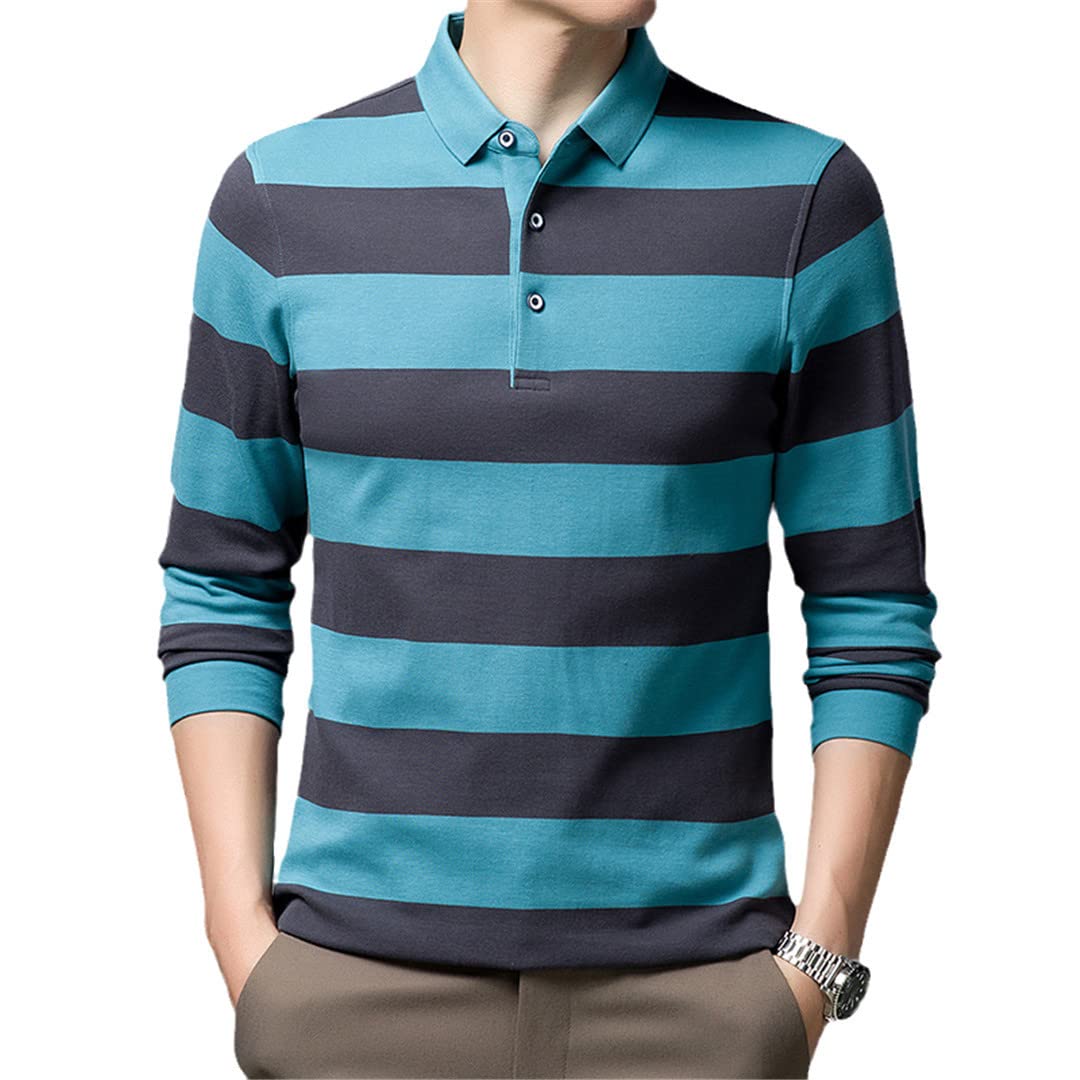 Baumwollpolo-Hemd Männer Langarm Herbst Kleidungsgeschäft Slim Fit Man's T-Shirt Polo Shirts