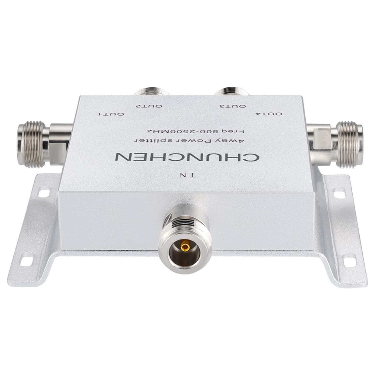 Conector N hembra de 4 vías, divisor de potencia de 50 ohmios, divisor de señal de 800 MHz-2500 MHz, divisor de señal de cable, 1 entrada y 4 salidas para cable de antena