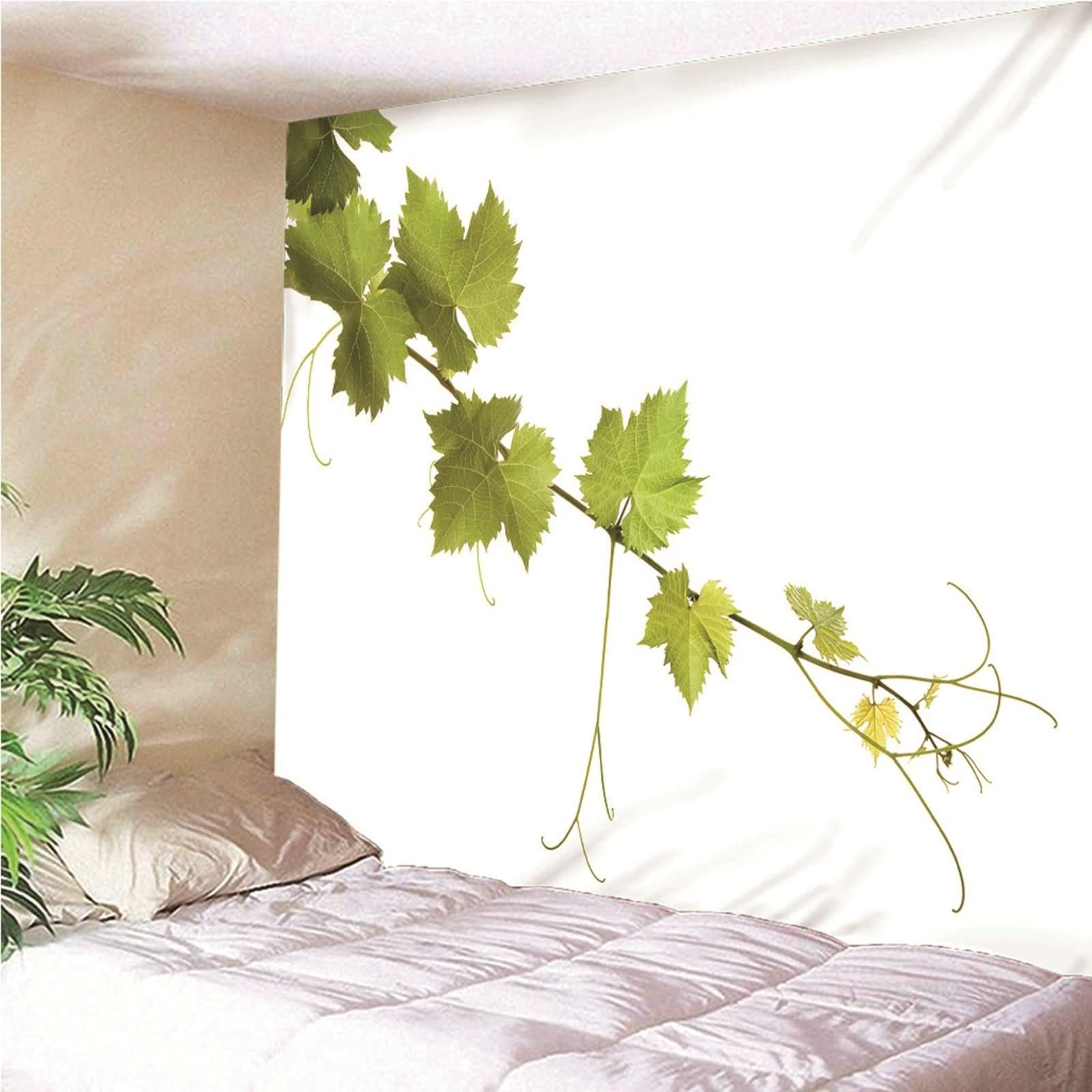 Tapiz Macrame, Decoración Pared Cocina Sale De Poliéster Verde 350x256CM Regalo Mujer Adornos de Arte