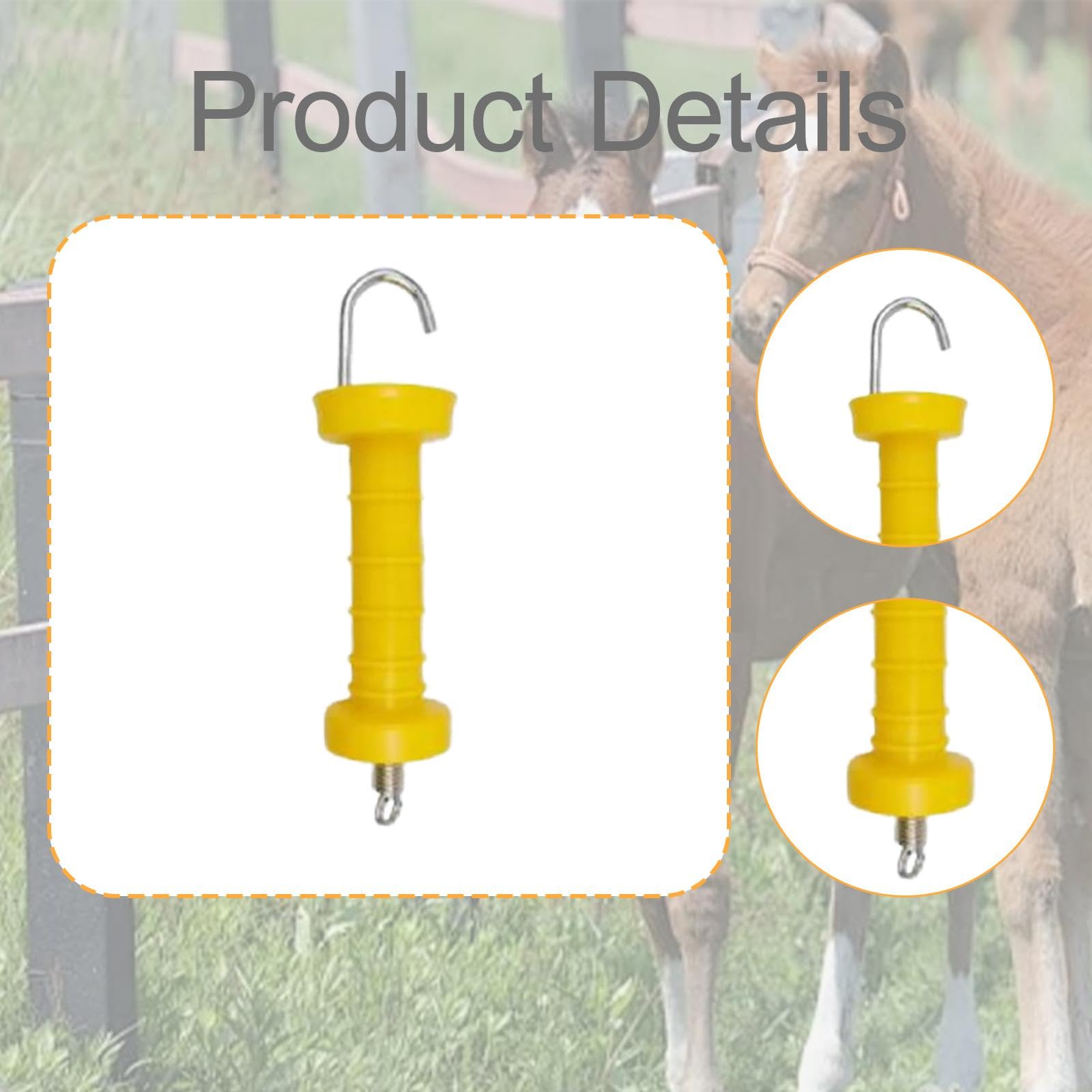 perfk 10 Pezzi Fence Electric Gate Spring Manicole Isolanti Manico di Recinzione a Molla Semplice, Accessori per Recinzione del Ranch, per Il Giardino