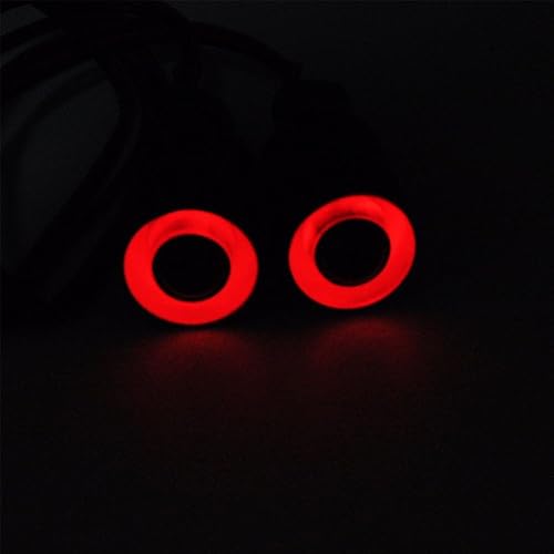 Miniatura 9 de Que-T Luz trasera LED de ojos de ángel y ojos de demonio de 2 ledes, para autos de oruga modelo RC 110 (rojo + blanco, 0.866 in)
