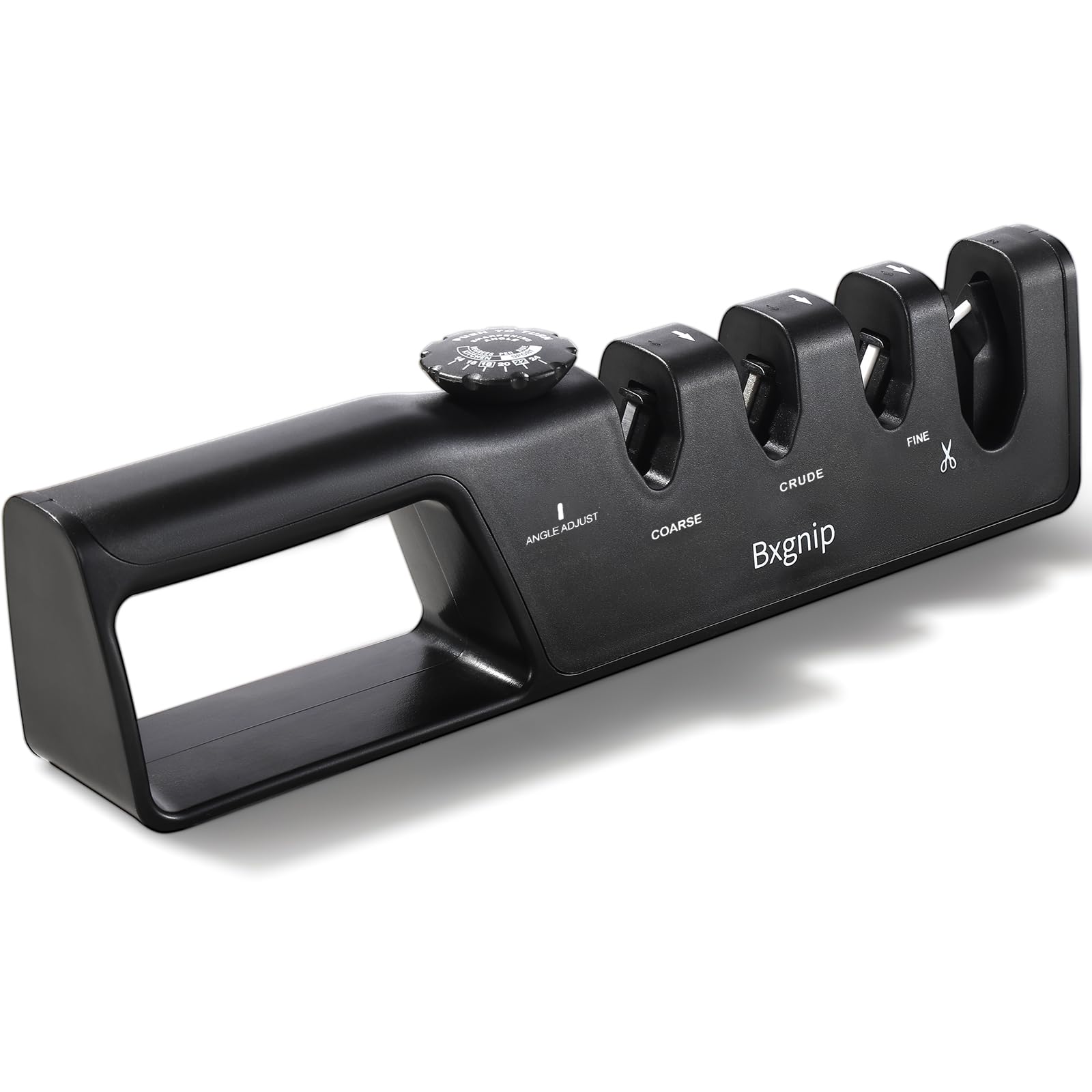 Professional Knife Sharpener with 6 Adjustable Sharpening Angles and also sharpen scissors Ergonomic Handle Handheld Knives and Pocket