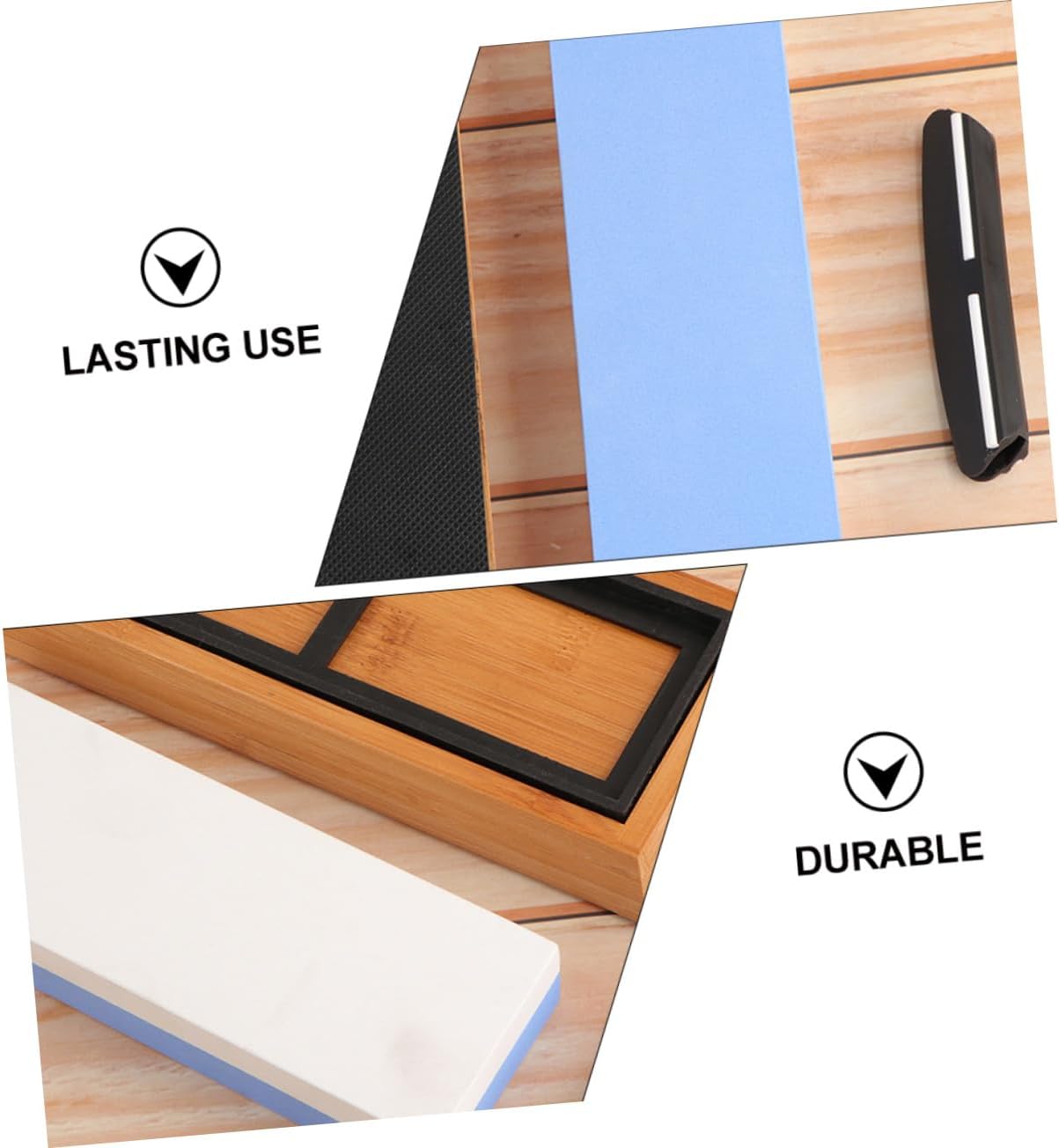 Dual Grit Kitchen Sharpening Stone with Non-slip Base and Positioning Guide Portable Whetstone for Scissors and Knives Compact Home and Outdoor Use