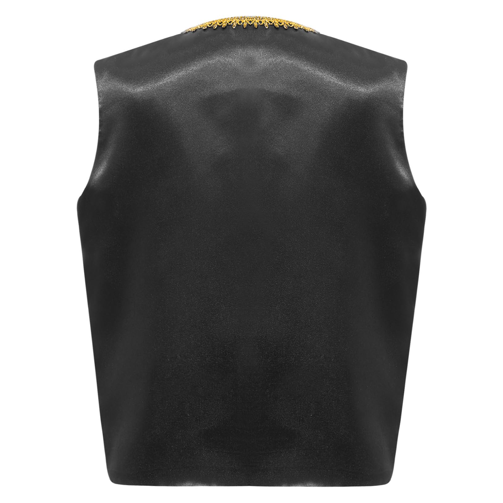 Freebily Garçons Chemise Gilet sans Manche Imprimé Gentleman Enfant Veste Costume d'honneur Mariage Cérémonie Baptême Bébé 2-16 Ans