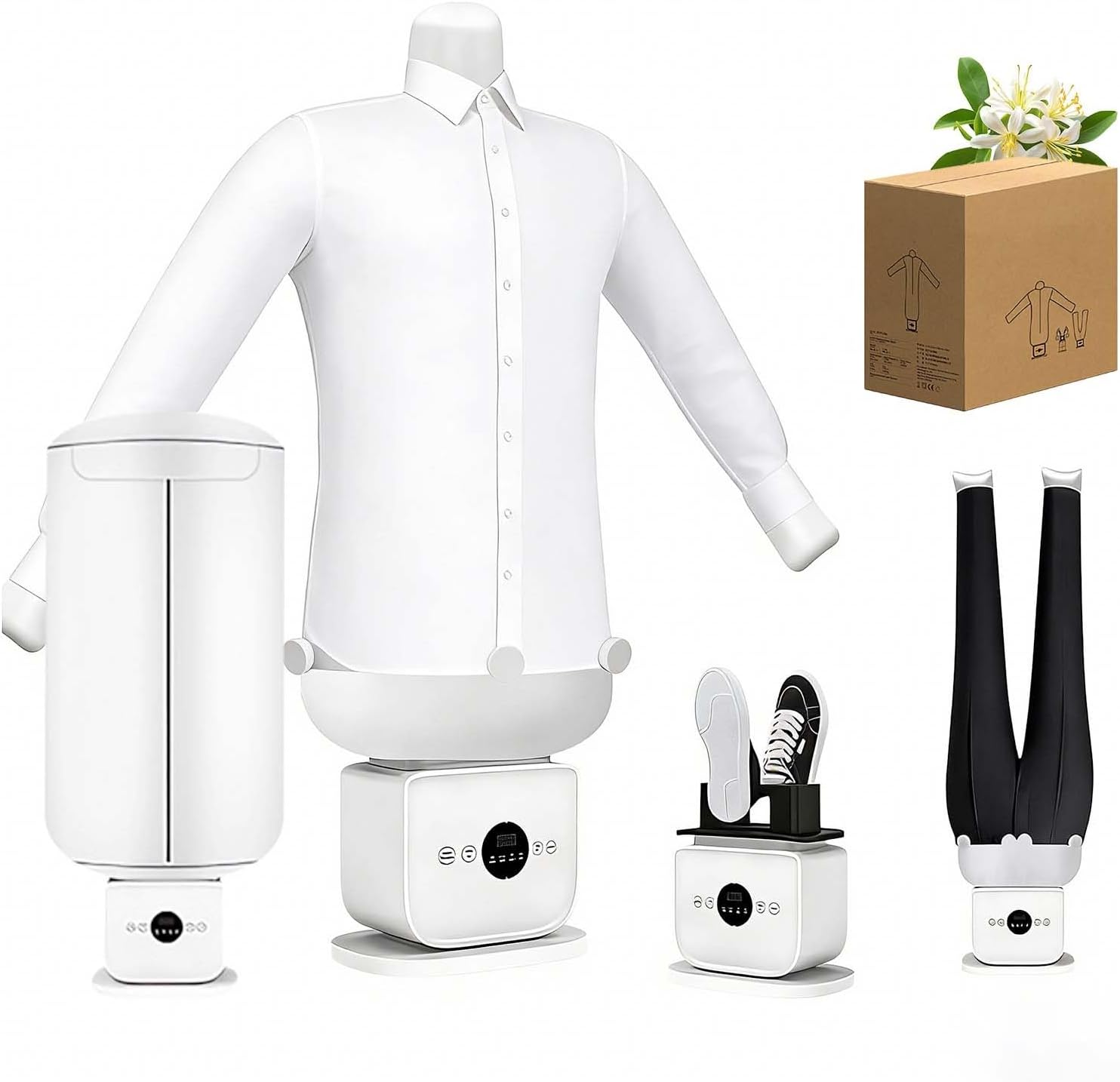 Inflatable Shirt Ironing Machine Steam Dry, 360° All-Round Drying, Compact Clothes Dryer, Time And Temperature Adjustable, 8min Quick Iron & Dry, For Shirts, Pants And Shoes(Standard+Cover)