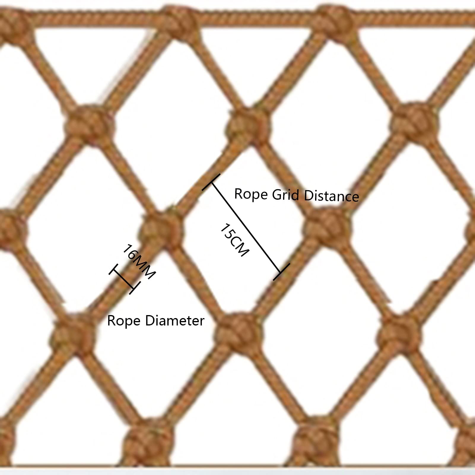 KACQIHTU Sicherheitsnetz Aus Jute-Seil Für Balkon, Treppen & Garten – Kindersicherung, Kletternetz, Dekorativ