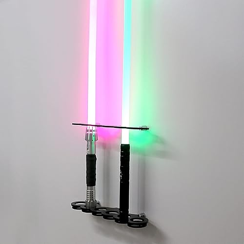 Miniatura 3 de HHUXIUE Soporte de espada de luz para montaje en pared, soporte de sable de luz, soporte de espada de sable de luz, soporte de pared (6 agujeros)