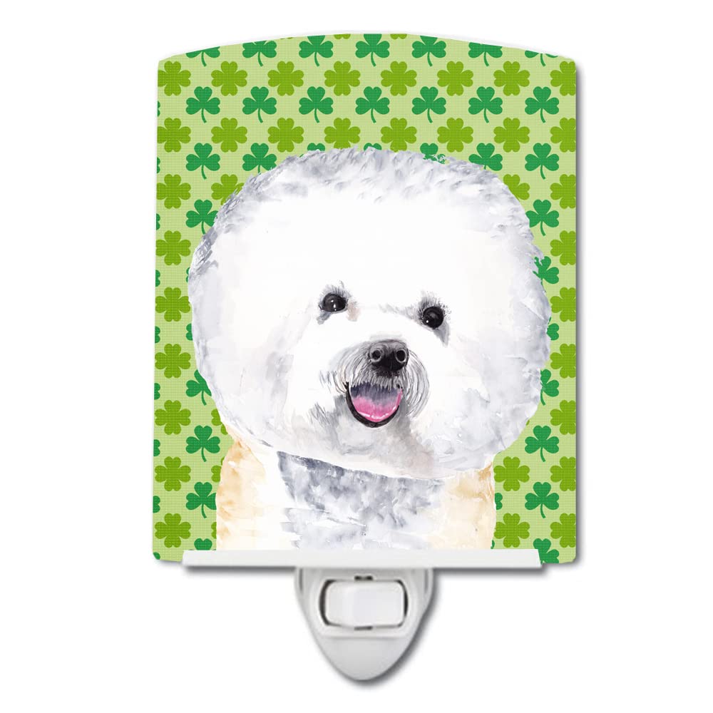 Carolines Treasures Ceramic Night Light, Bichon Frise St. Patricks Day,