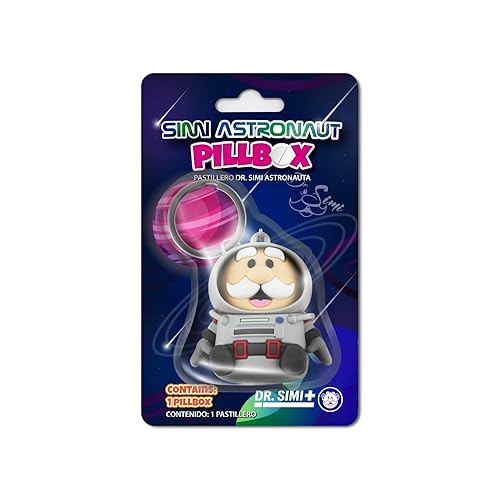 Official Dr. Simi Astronaut Pillbox Keychain – Mini Vitamin &
