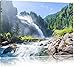 Produktbild Pixxprint Wasserfälle Nationalpark Salzburg als Leinwandbild | Größe: 120x80 cm | Wandbild| Kunstdruck | fertig bespannt
