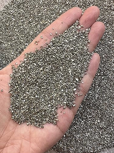 Image of GAF TREASURES 2 oz Lot Natural Semi Tumbled Gemstone Chips, Crushed Mini Crystals, Undrilled Crystal Chips (Pyrite Sand)