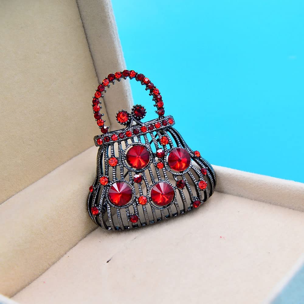 broche, Broche de bolso con diamantes imitación, Pin moda Vintage, joyería cristal for mujer