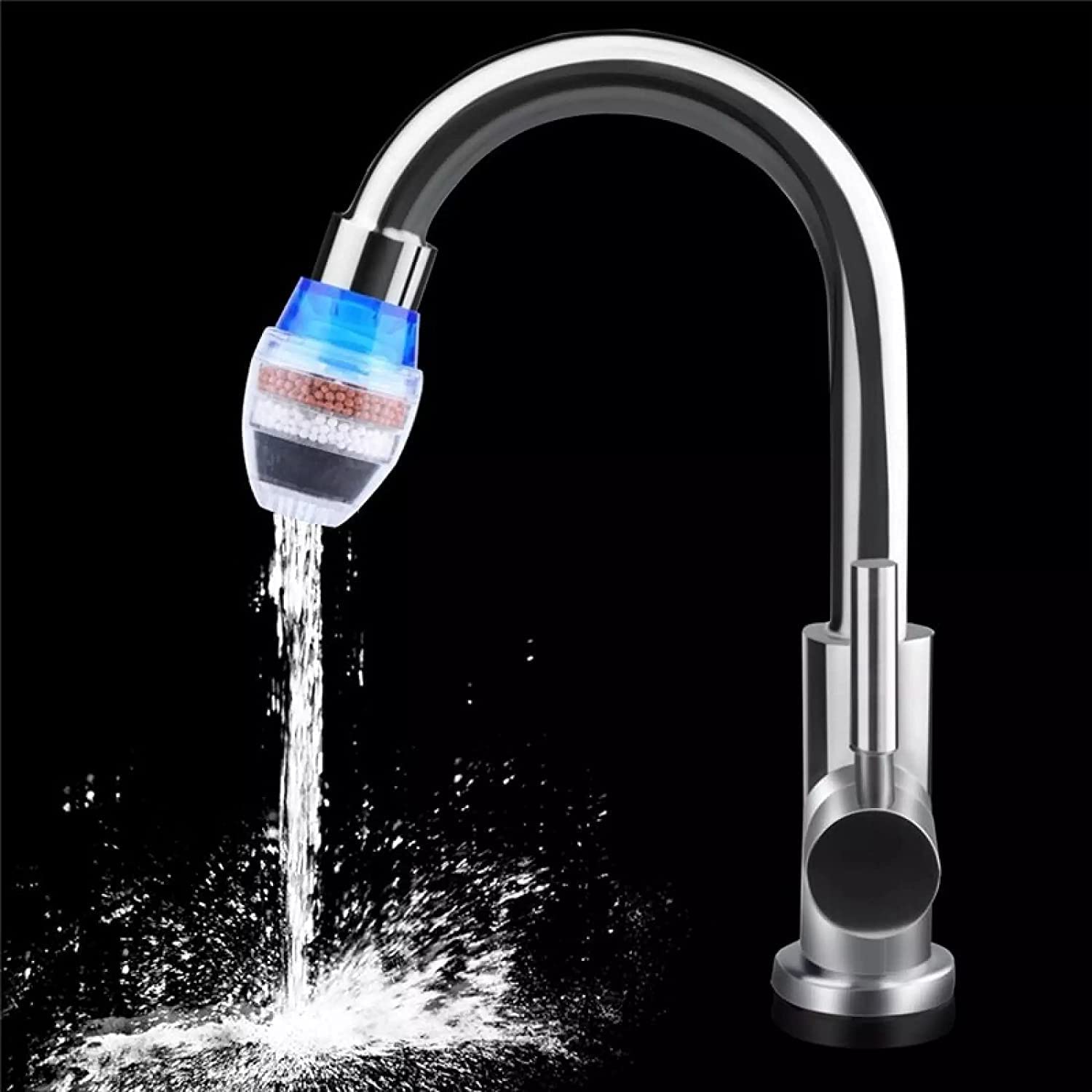 SILENCIO Faucet Filter Tap For Kitchen Sink Sprayer Nozzle and Water Saver Taps Activated Removes Chlorine Fluoride and Heavy Metals for Drinking Water and Water Saver-picture-22