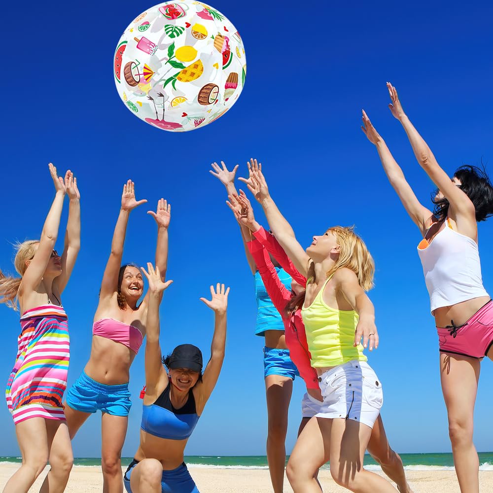 YANGUN Balón de playa inflable de 51 cm, 3 pelotas de agua inflables, pelota de playa inflable, transparente, inflable, para niños y adultos, para actividades al aire libre, piscina, fiesta en la YANGUN Balón de playa inflable de 51 cm, 3 pelotas de agua inflables, pelota de playa inflable, transparente, inflable, para niños y adultos, para actividades al aire libre, piscina, fiesta en la