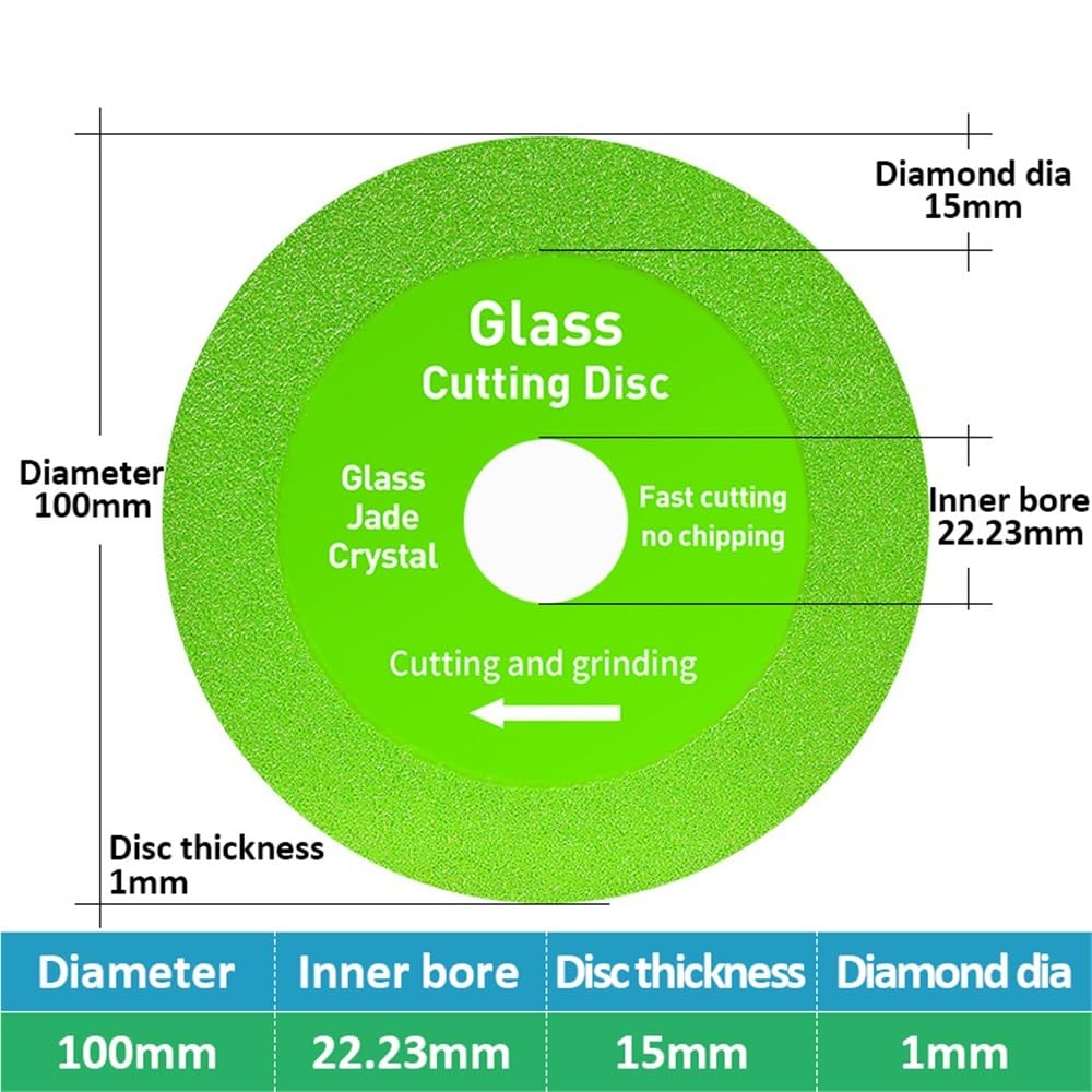 Diamentowe brzeszczoty do pił, Tarcza szlifierska do szkła, ceramiki, marmuru, żółto-niebiesko-zielono-fioletowa, 100/115/125 mm(Purple,100mm)