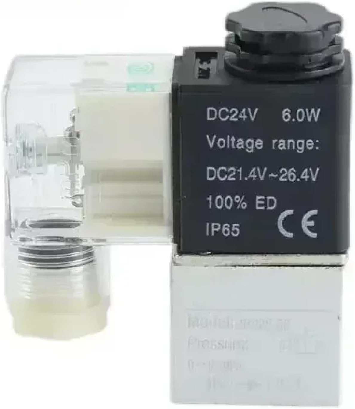 Pneumatic Solenoid Valve, 2-Way 2-Position, DC 24V 6.0W, IP65 Rated (2V025-08 AC380V)