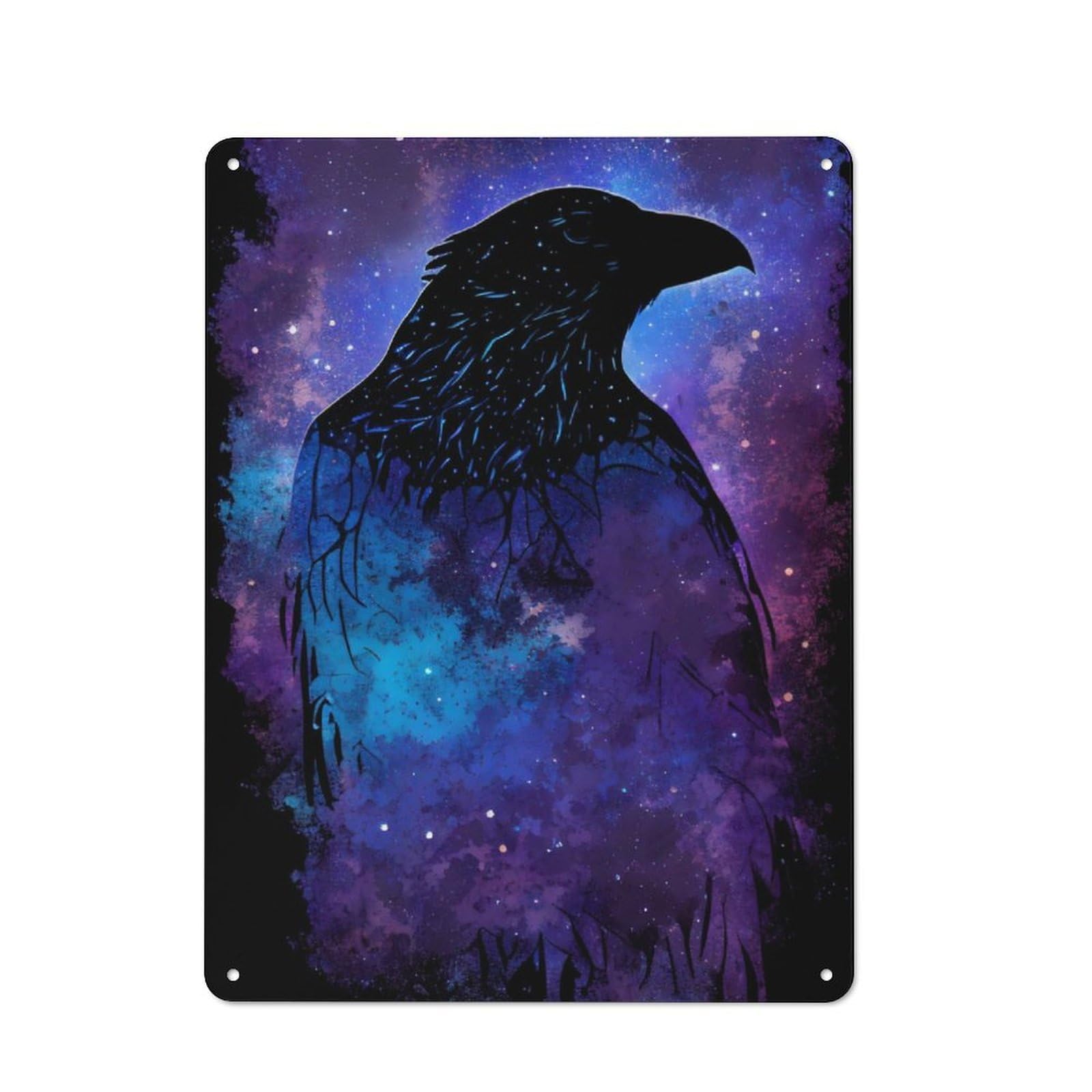 Junmoney Crow Ravens Tin Sign 40X30cm With For Garage Wall, Retro-Style Decor, For Vintage Wall Decor Fans, For Metal Sign Collectors