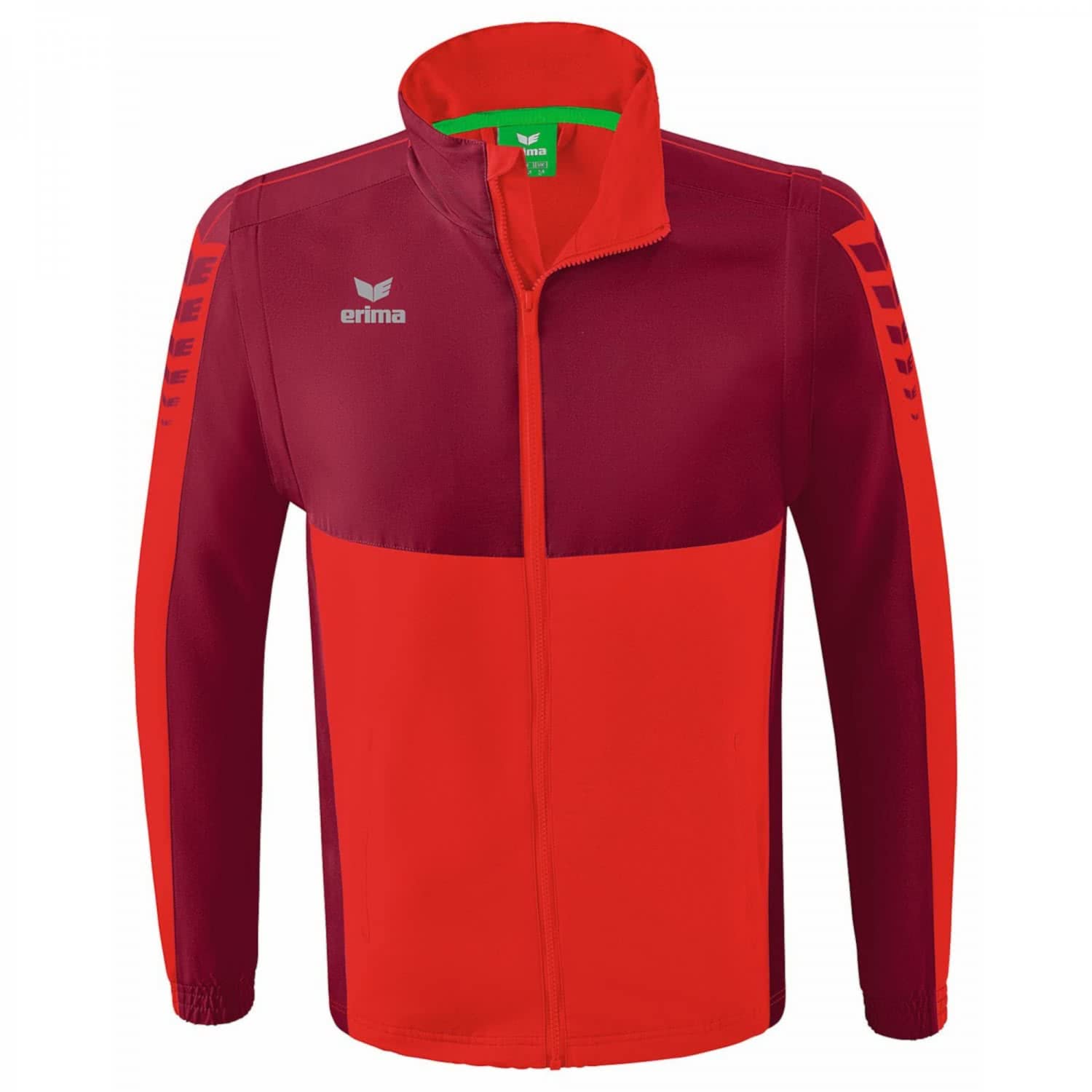 Erima Adult Six Wings Jacket with Detachable Sleeves, Red, 3XL