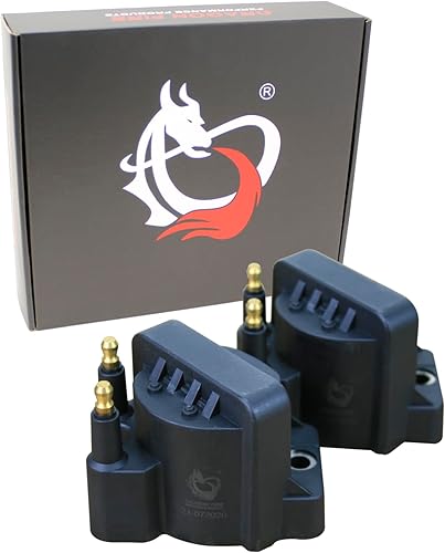 DRAGON FIRE PERFORMANCE Paquete de bobina de encendido Power Pack viene con dos bobinas compatibles con 1986-1993 Pontiac Chevrolet Buick Oldsmobile