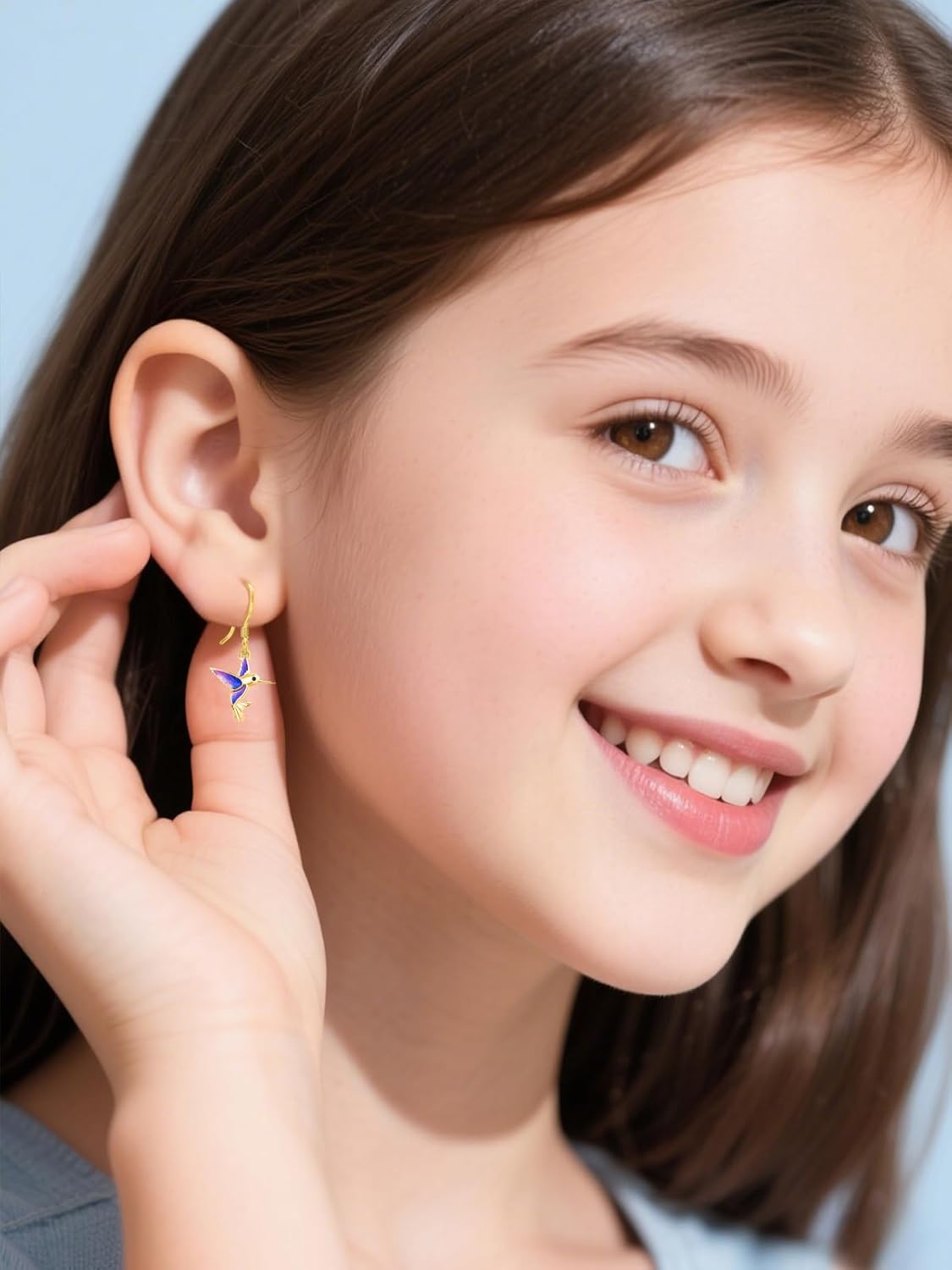 Dreamboat Hummingbird Bird Dangle Drop Earrings for Women 925 Sterling Silver Humming Birds Animal Jewelry Gifts for Hummingbirds Lovers - Image 4