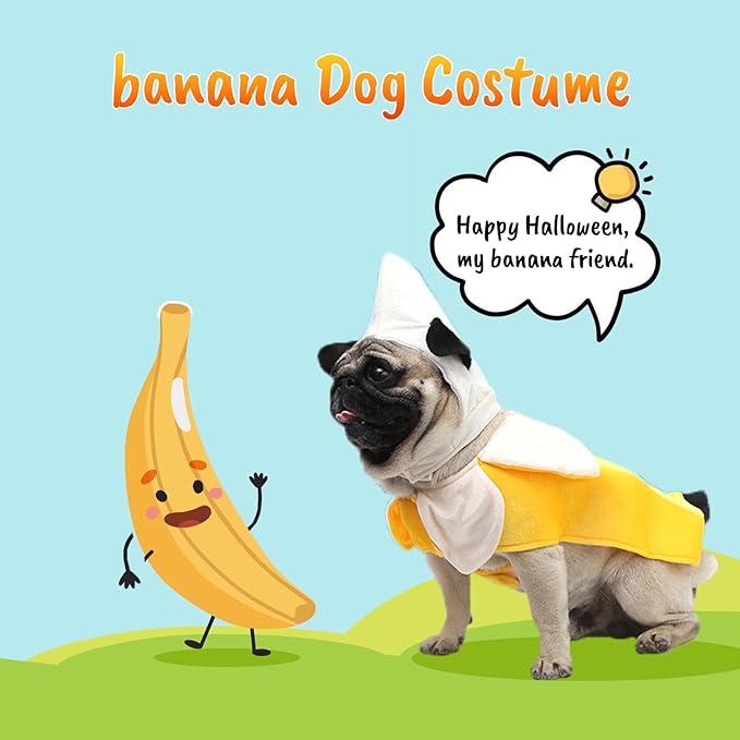 Disfraz de Banana para Perro Talla X-L Grande miniatura 3