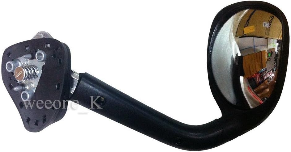 K1AutoParts Right Hand Drive Side Wing Fender Mirror 2 View Black Color For Toyota Hiace Commuter 2005-2012