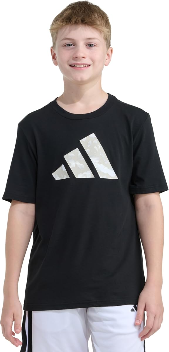 Camiseta con logo de camuflaje para niños