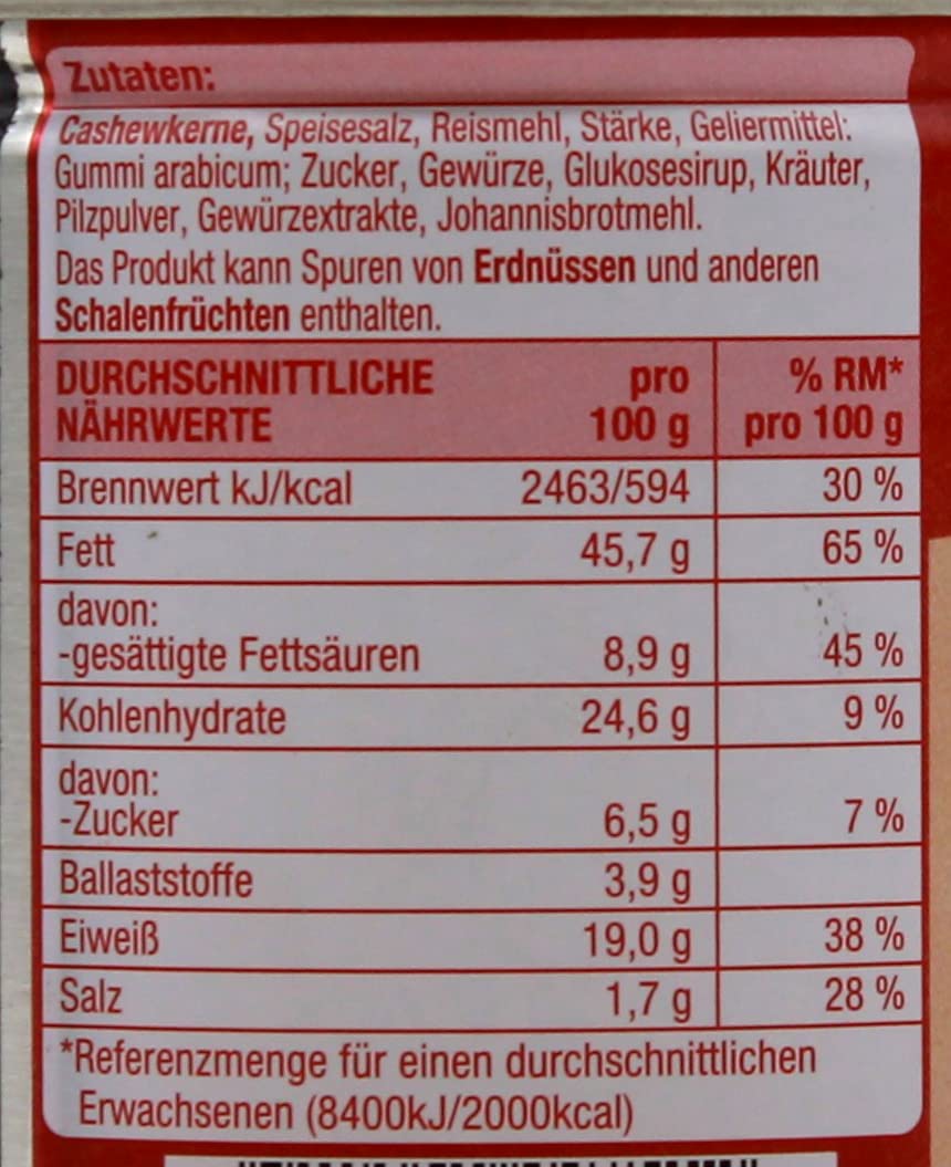 Gut & Günstig Würzcashews pikant gewürzt, 30er Pack (30 x 150g)