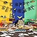 YoHold Wizard Glasses and Tattoos, Cake and Cupcake Toppers, Wizard Birthday Banner for Halloween, Wizard Party Supplies Decorations; 1 Set Banner and Cake Toppers; 16 Pcs Wizard Glasses and lightning bolt tattoos; 30 Pcs Wizard Cupcake Toppers, Black
