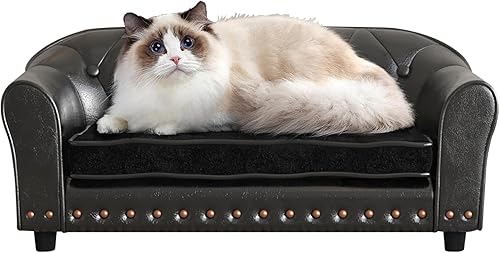 Miniatura 10 de Sofá para perros, cama para cachorros, sofá para gatos, sofá para mascotas, silla para perros, cama pequeña para mascotas, con clavos de cobre y