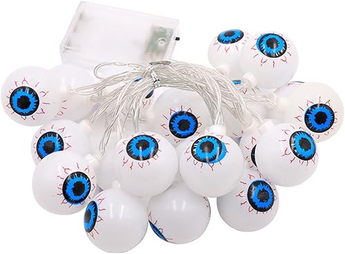 Miniatura 7 de KEPATO Guirnalda de luces de Halloween, 10 pies, 20 LED, funciona con pilas, luces de decoración de Halloween para interiores y exteriores, luces de