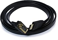 Vista 1 de Plugable Adaptador HDMI a VGA, cable convertidor sin controlador de 6 pies (5.9 ft) que soporta hasta 1920 x 1080 (60 Hz)