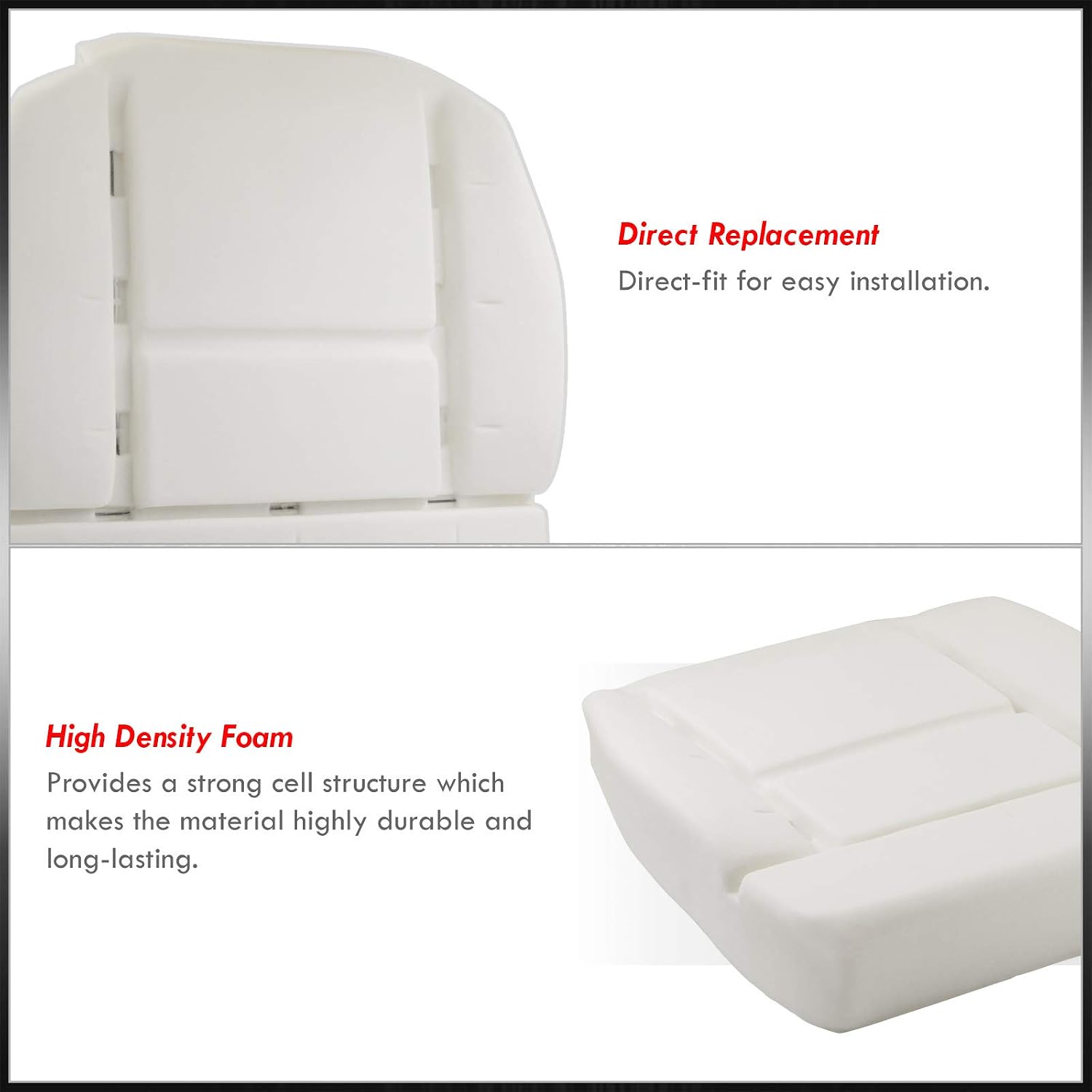 AJP Distributors Front Left Driver Side LH Bucket Seat Bottom Lower Captains Chair Foam Cushion Pad Padding Insert Replacement For F150 Mark LT Pickup SUV Truck 2004 2005 2006 2007 2008 04 05 06 07 08