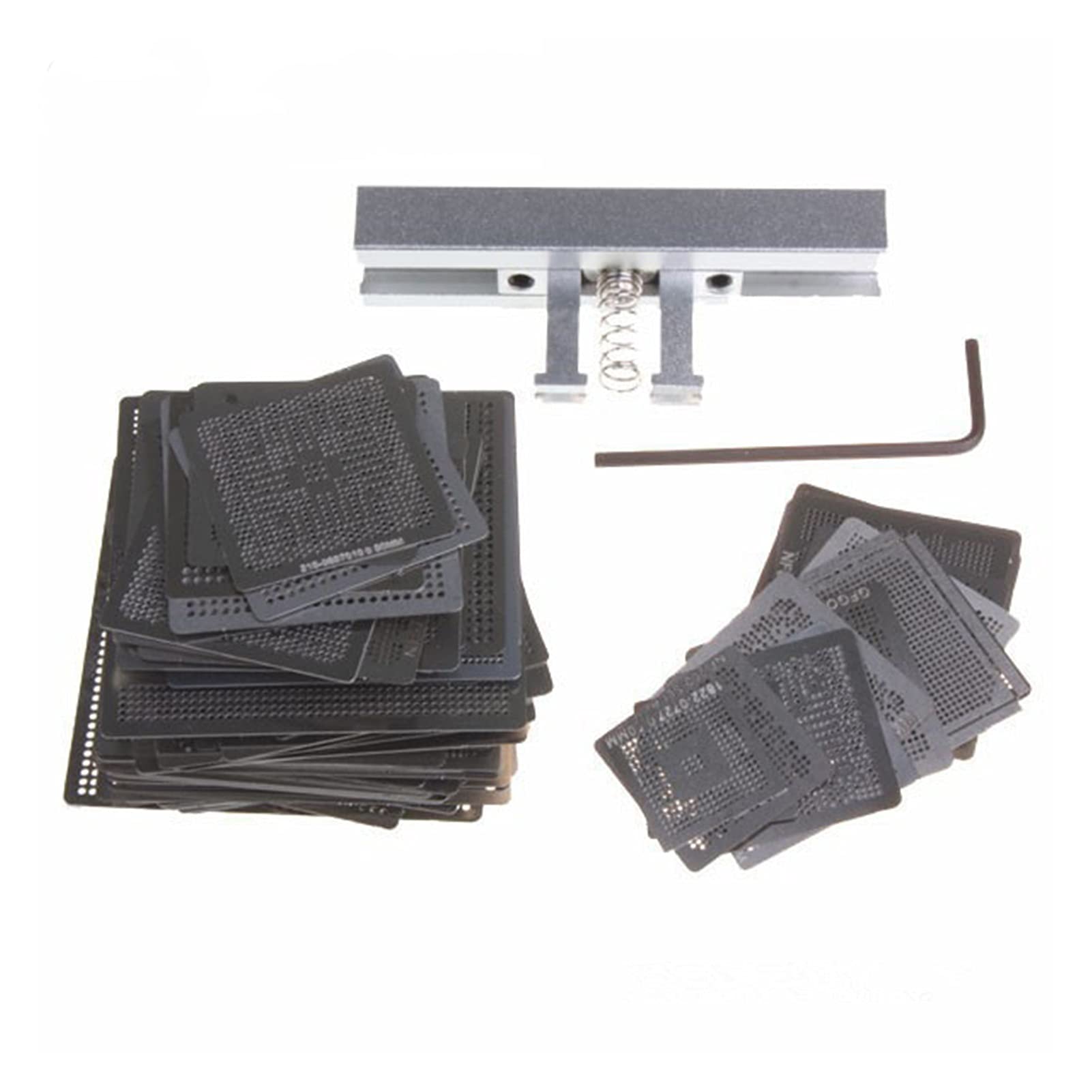Estación de soldadura profesional JIG para reballing BGA con kit de 199 plantillas térmicas
