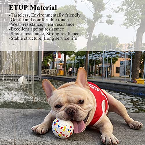 Qiyadin Pet Dog Ball Toys For Aggressive Chewers, Indestructible Durable Interactive Balls For Dogs Playing, Environmentally Friendly Safe Bouncy Etpu Ball For Training (Dark Blue, Sky Blue) #TOP2