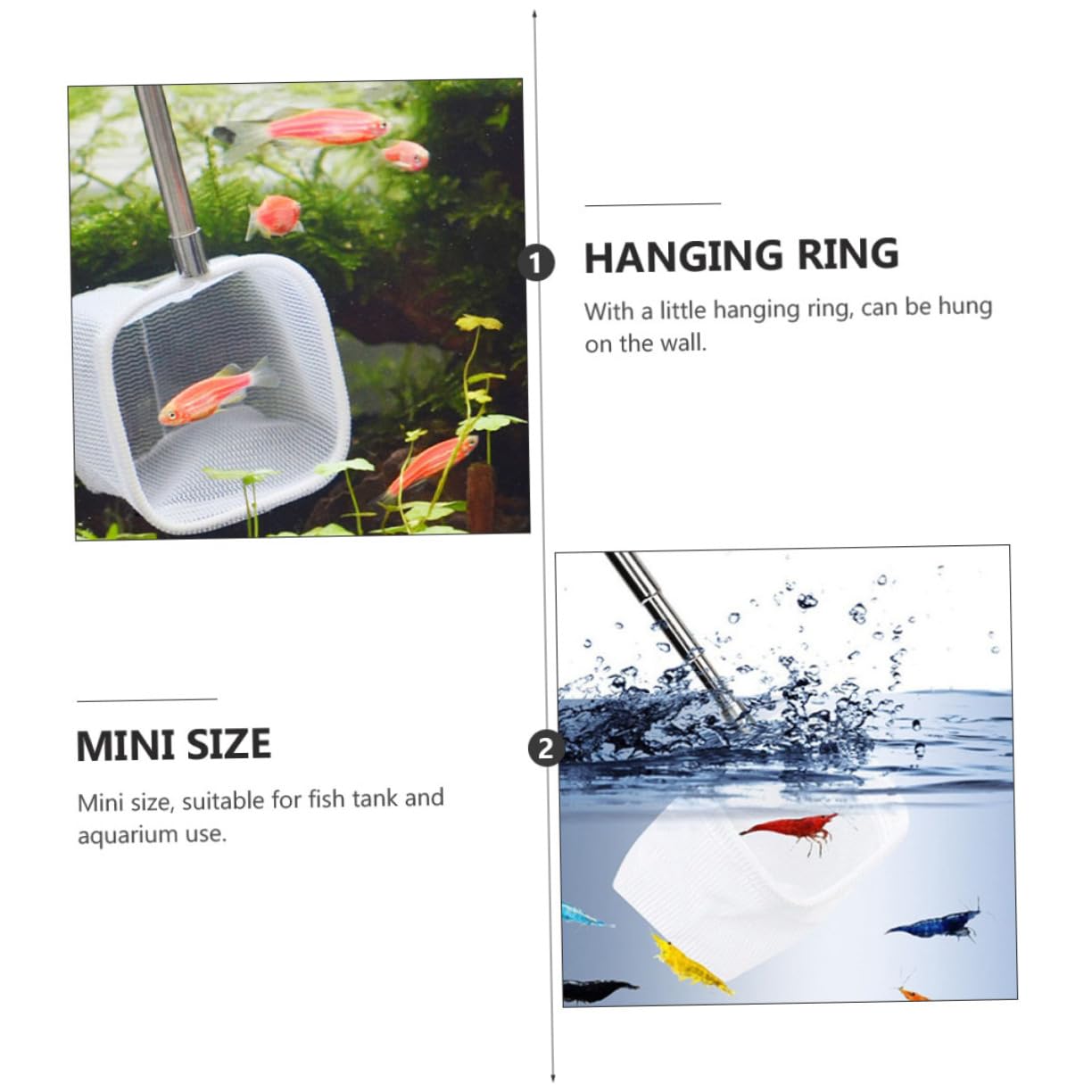 FOMIYES 6stücke Teleskopisches Fischnetz Für Aquarien Verstellbarer Kescher Garnelen Und Fischsammlung Für Kleine Pools Und Fischtankreinigung