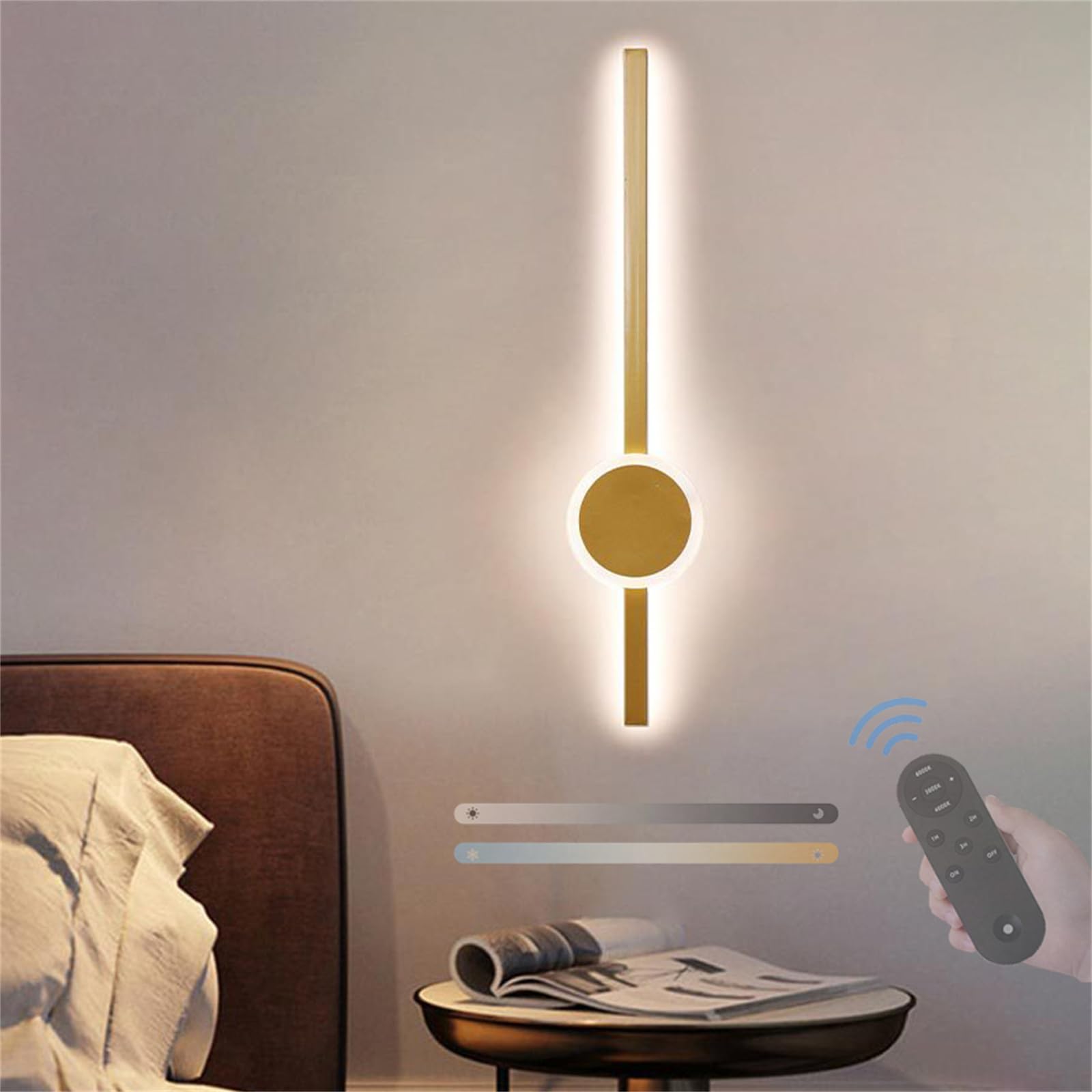Iluminación de pared para salón regulable que soluciona la falta de espacio con mando a distancia 8