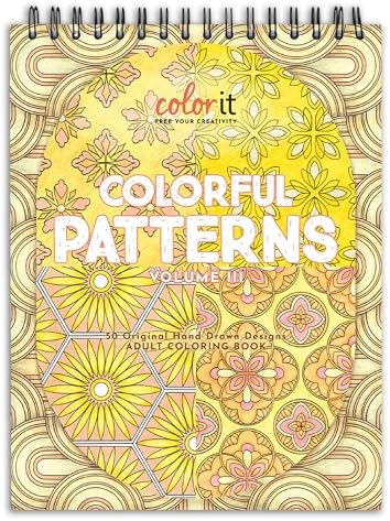 Amazon.com: ColorIt Colorful Patterns, Volume III Spiral Bound Adult ...