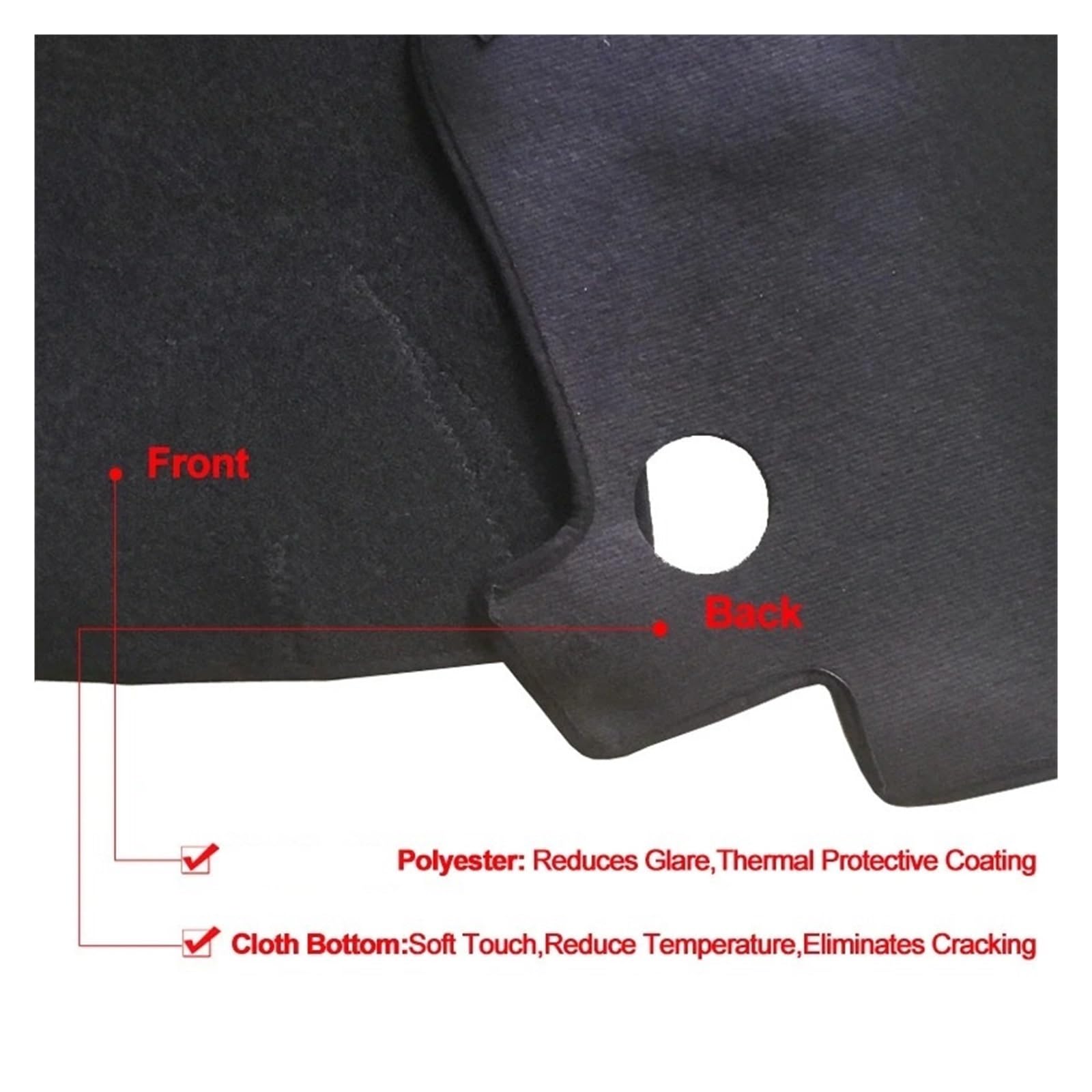 Copricruscotto Per Dacia Per Duster 2011 Telo Copri Cruscotto 2 Strati Interno Auto Tappetino Copri Cruscotto(Red)
