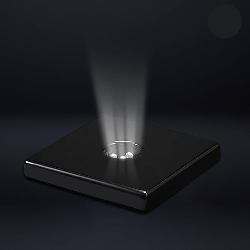 Miniatura 4 de THE 3D CRYSTAL Base iluminada con luz LED para arte de vidrio, pantalla de cristal, base acrílica iluminada, jarrones de vidrio para soporte de