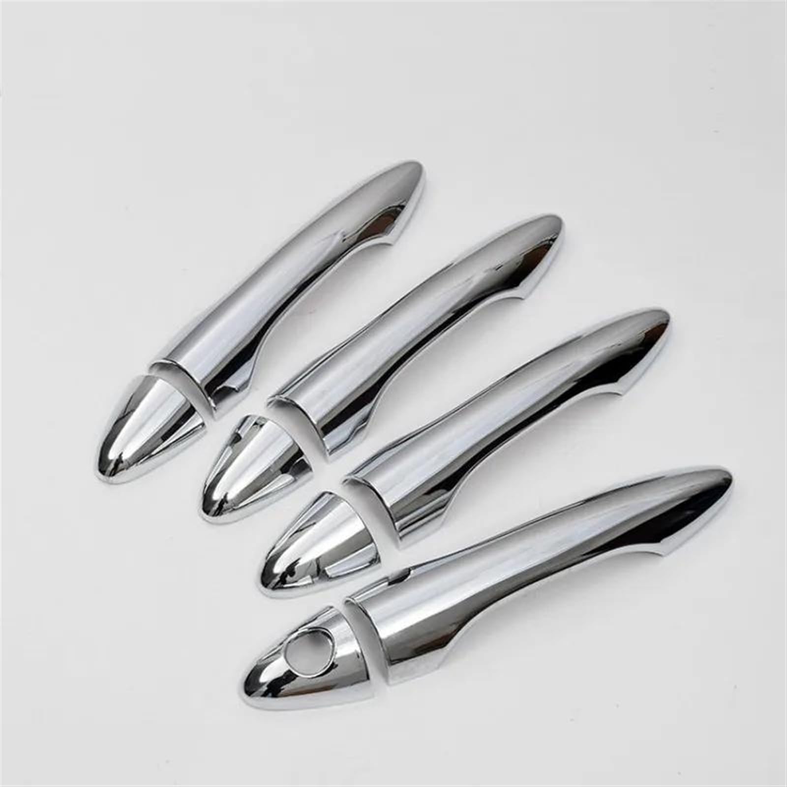 SLIMES Carbon Fiber Chrome Car Door Handle Cover Trim Sticker for Hyundai IX35 for Tucson 2009-2013 2014 Accessories Protection(OneColor)