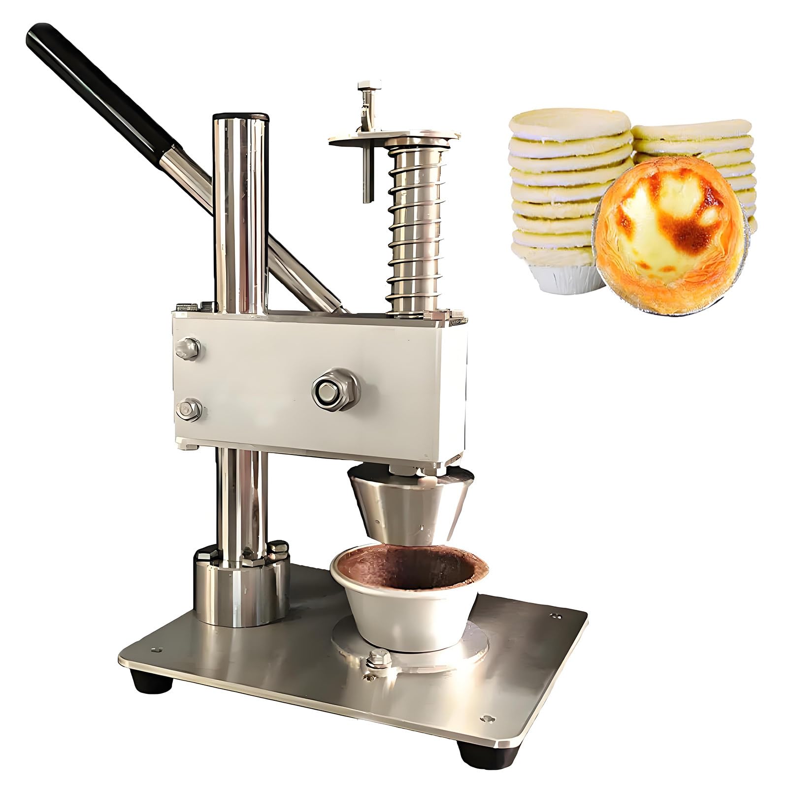 Epygnom Multicolor Manual Egg Tart Making Machine, Commercial Custard Tart Shell Mold, Hand Pie Press Making For Home Use, Cake Shop, For Baking Tarte Pie Waffle Shells 6025