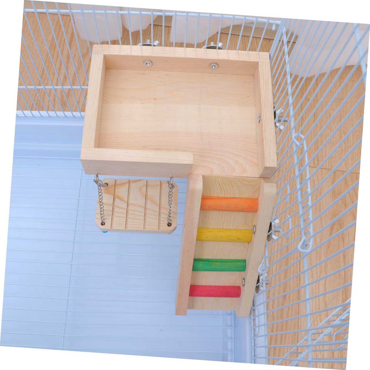 Beaupretty Jouet Échelle pour Animaux, Balançoire à Oiseaux, Matériau Sûr, Grand Format, Jeu D’Escalade pour Hamster et Perroquet, Accessoire Ludique pour Cage D’Oiseaux, Petits Animaux