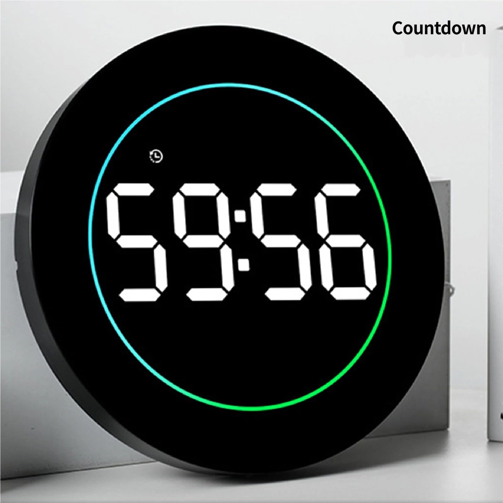 Grande orologio digitale da parete, luce bianca, luce bianca | Sveglia a LED con cifre grandi, data, temperatura, DST, decorazione moderna da parete per camera da letto