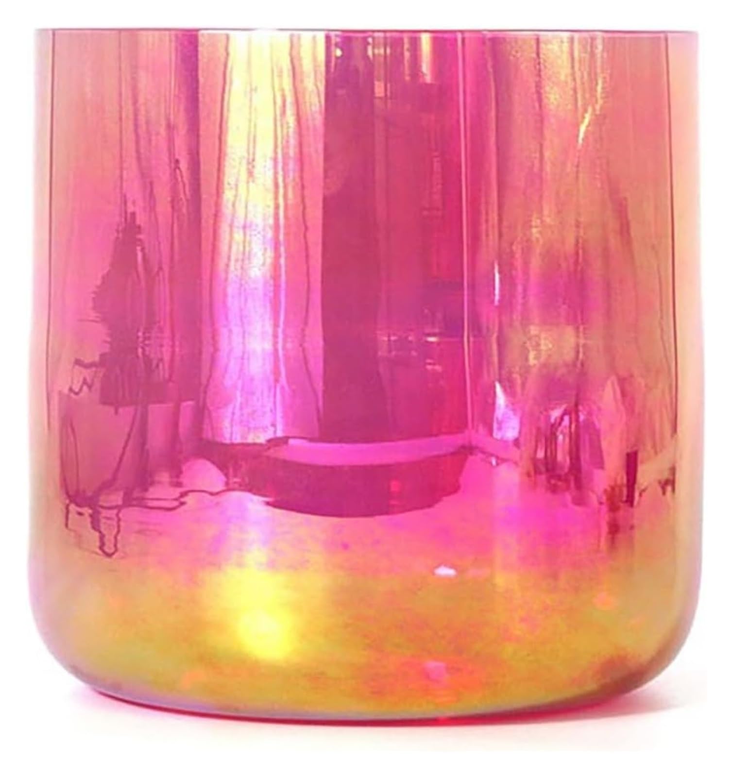 SBCGFY Frosted Quartz Note Crystal Singing Bowl, 6 Inch Quartz Clear Gradient Pink, 440Hz Cosmic Light Alchemy Bowl, With Mallet & O-Ring, Sound Bowl For Yoga Meditation Sound Healing,