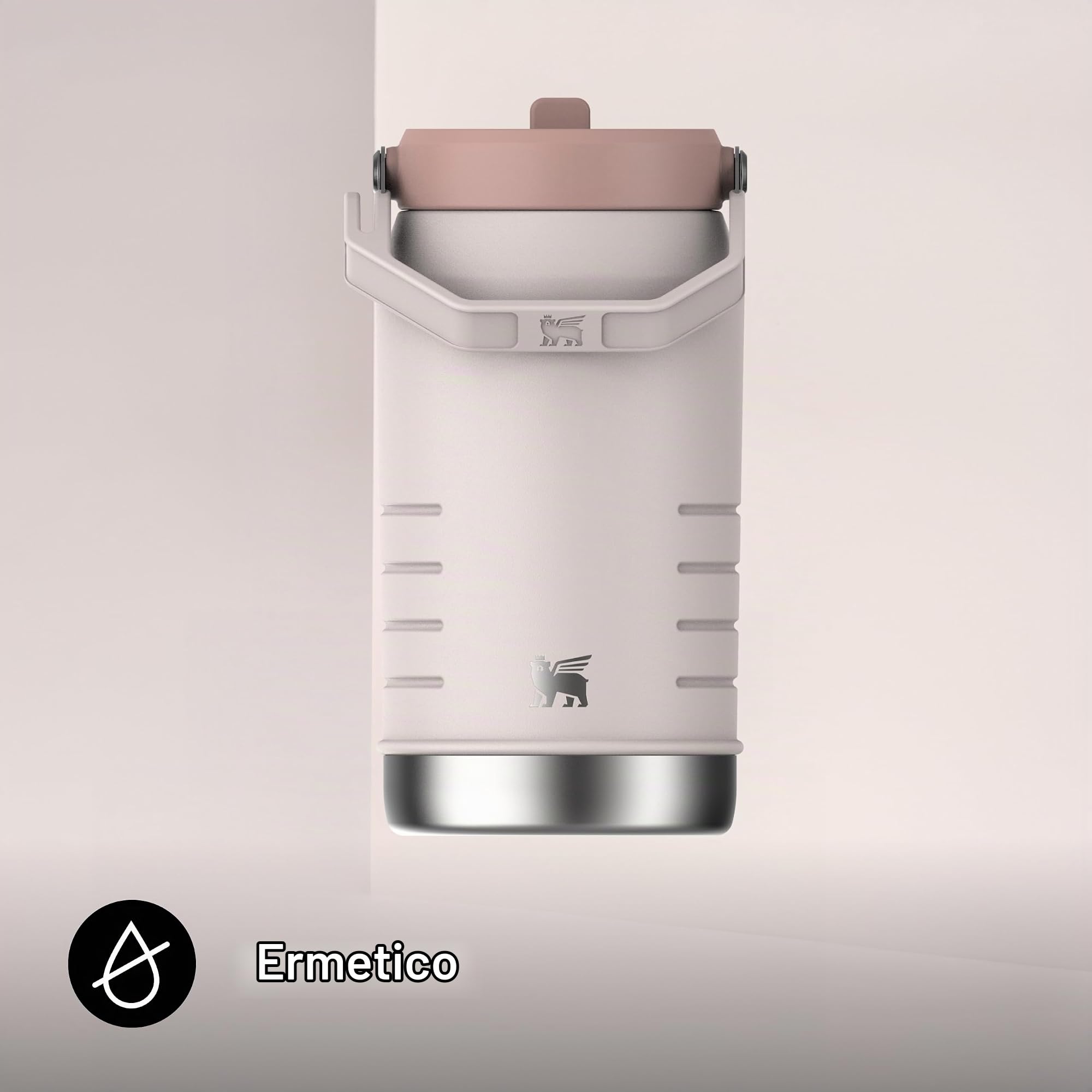 Stanley 1913 Iceflow Flip Straw 2.0 Jug 1.9L - Rose Quartz | 20 Ore Di Freddo - 4 Giorni Di Freddo - A Prova Di Perdite - Borraccia Acciaio - Senza BPA - Lavabile In Lavastoviglie
